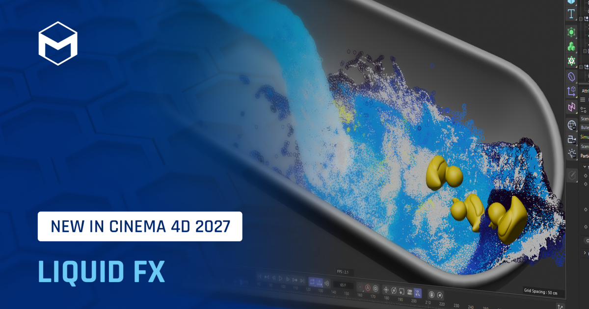 Redhsift Visualization Cineversity | Tutorial : New in Cinema 4D 2027 - Liquid FX